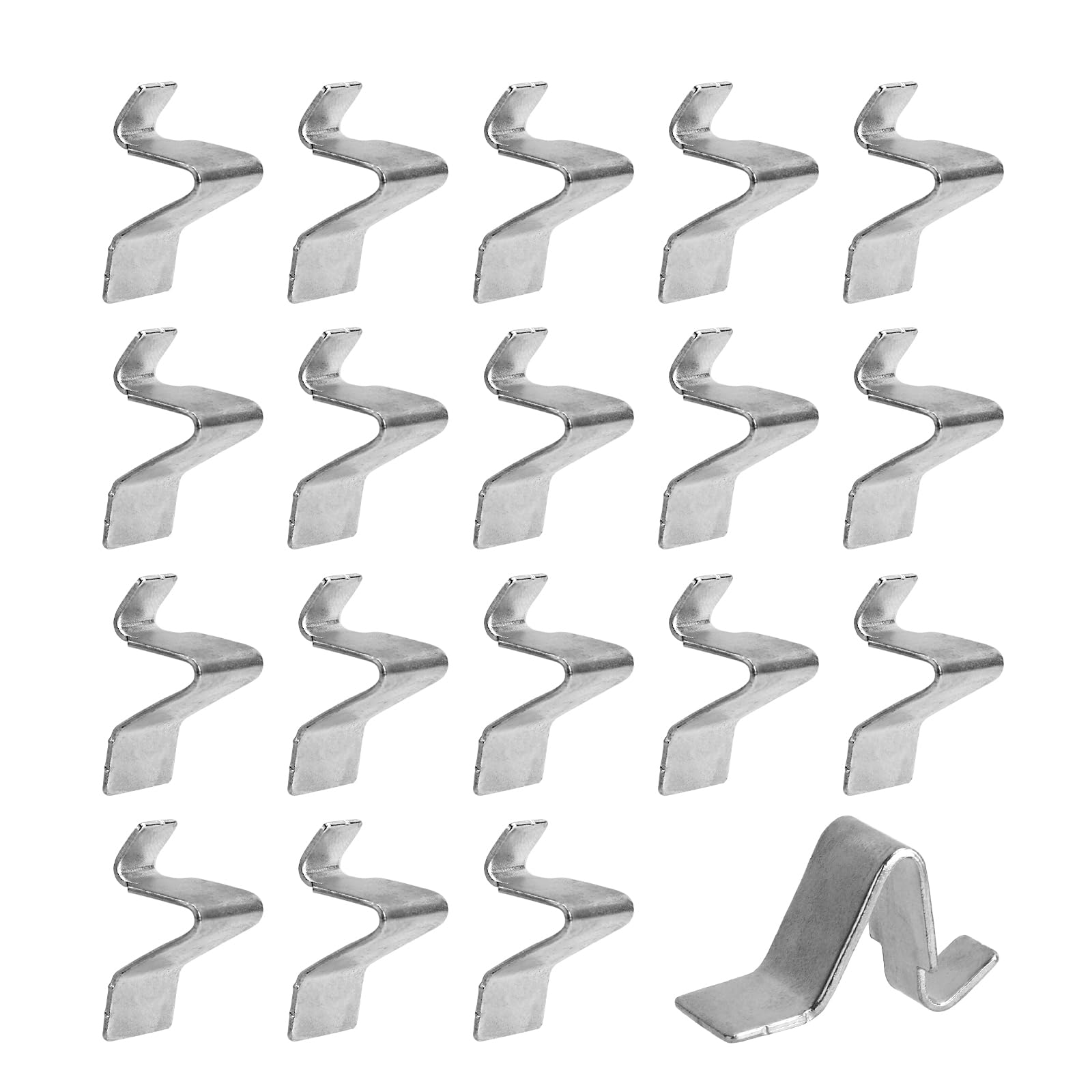Photo 1 of 18pcs Cabinet Shelf Clips, Heavy Duty Shelving Brackets Clips Shelf Pegs Shelf Support Clip Holder Pilaster Shelf Clips Compatible with Sandusky Metal Cabinet, Silver