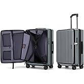 ROAMING 20 Inch Carry On Luggage with Wheels PC Hard Shell Suitcase Top Opening Expandable Tsa Luggage Suitcases for Travel Woman Men.(Livid green)