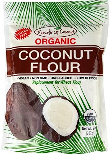 Republic of Coconut Organic Shredded, Unsweetened Coconut, 8-Ounce Packages (Pack of 6)