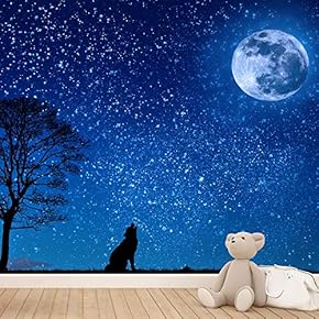 signwin Wall Mural Stars and Moon in Night...