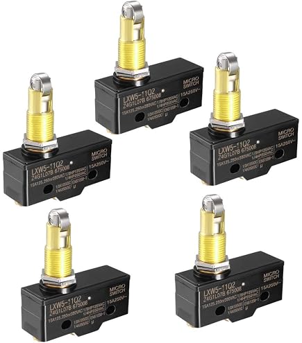 uxcell XZ-15GQ21-B SPDT NO+NC Panel Mount Roller Plunger Type
