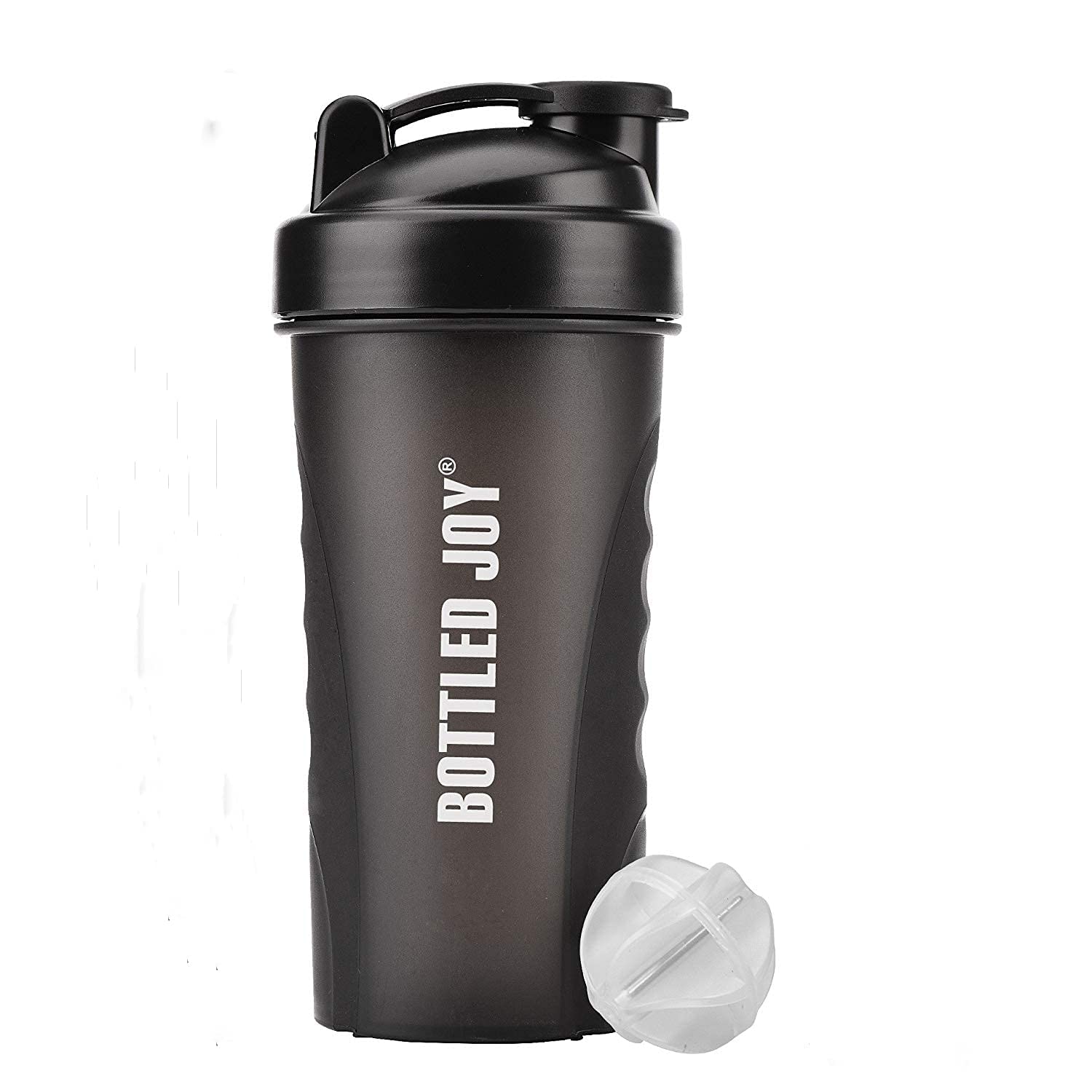 VENNERLI Protein Shaker Bottle Shaker Cup with Mixer Ball BPA Free Plastic Leakproof Sports Water Bottle for Fitness Sports and Travel (800ml Black)