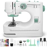 Xamanabu Sewing Machine for Beginners with 12 Stitches &amp; 6 Feet | Portable, Lightweight, High-low Speed Options, Includes Foot Pedal and Sewing Accessories, Ideal for Home Use, DIY, Learning