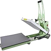 CoolSub Heat Press 15x15 Slide Out Heat Press Machine, Industrial Digital Heat Transfer Machine Sublimation for T-Shirt Green