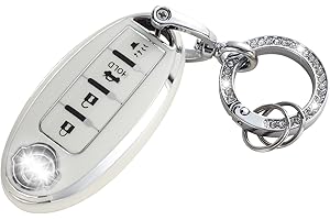 YO&YOYE for Nissan Key Fob Cover, Soft TPU Key Case Protection Fit for Altima Rogue Sentra Pathfinder Frontier Maxima Titan Murano Kicks Juke Versa Armada GTR 370Z Leaf