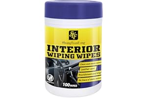 STF SHANGTIANFENG Car leather dashboard Cleaning Wipes (100 Count) - Instantly Remove Dust, Grime & Fingerprints from Vinyl, Leather, Plastic Surfaces | Restore Shine & Protect Dashboards