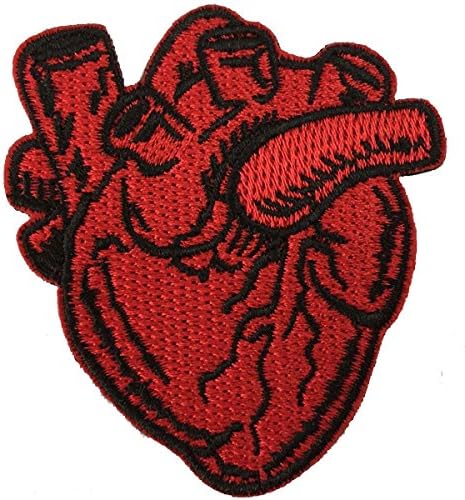 SpaceAuto Heart Shape Tactical Morale Emblem Badge Patch - Iron on or Sew on