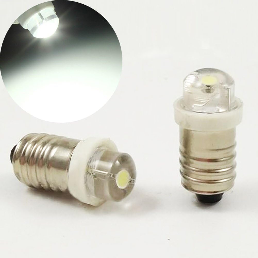 3/5/10PCS E10 4.5V 0.5W White LED MES Upgrade Bulb Lamp Replacement for