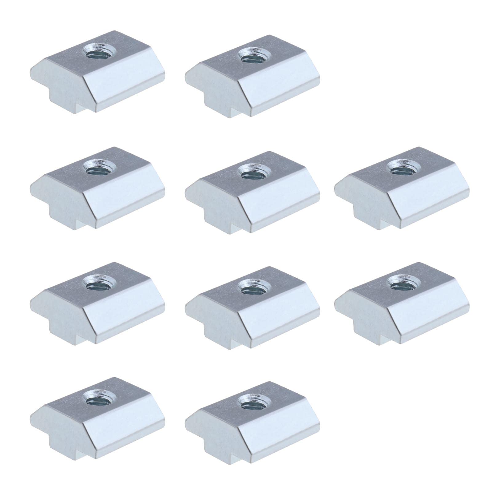 Create idea 10pcs 40 Series Sliding T Nuts M6 Thread Slide in Hammer Head T-Nut for T-Slot Aluminum Extrusion Profile Carbon Steel T Slot Nut for 3D Printer CNC Milling Machine