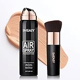 Airbrush Makeup Foundation Spray, Flawless Full Coverage Foundation, Long-Lasting, Breathable & Moisturizing for Older Women, Teens, and Mature Skin, Buildable Coverage for Smooth Radiant Skin (NUDE)