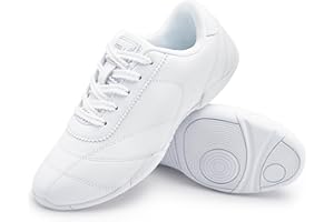 Stelle Cheer Shoes Women White Cheerleading Athletic Dance Shoes Training Breathable Lightweight Competition Tennis Sneakers