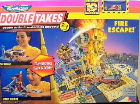 Micro Machines Fire Escape Double Takes Transforming Playset By Galoob Micromachines Amazon De Spielzeug