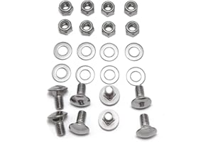 Pro Bamboo Kitchen 8 Sets Stainless Steel Carriage Bolt 5/16"-18 x 5/8 Carriage Bolts with 5/16 Nuts and Washers Self Locking