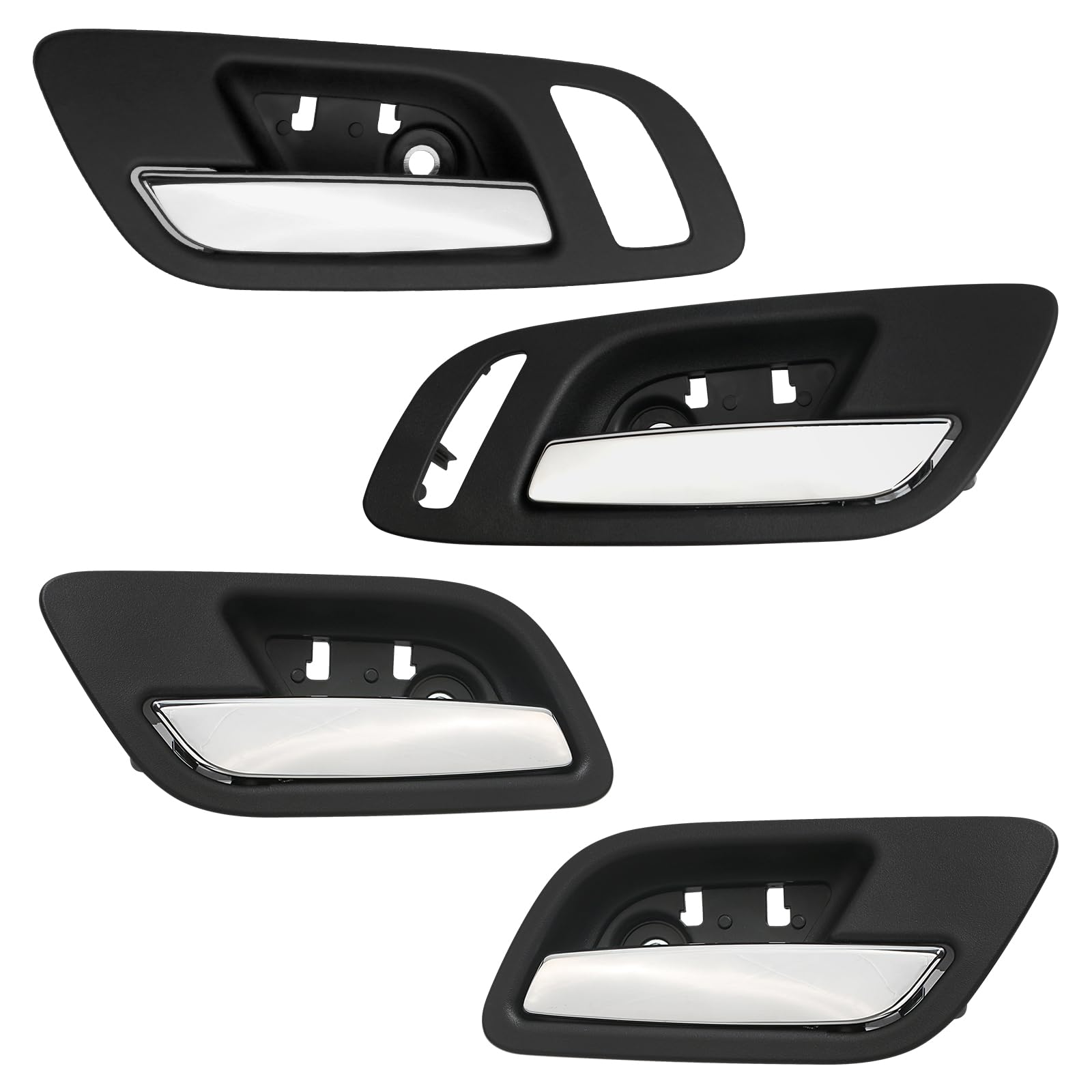 Photo 1 of omoZone 4pcs Interior Door Handles Front Rear Left &Right Side Black Compatible with 2007-2014 Chevy Silverado 1500 2500 3500 Avalanche Suburban Tahoe, GMC Sierra Yukon Replaces 22855617 81188