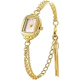 ADSBIAOYE Womens Dainty Rectangle Ultra Thin Waterproof Quartz Watch Ladies Dress Elegant Analog Bracelet Watch