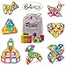 Tomons Magnetic Building Blocks Set, Magnetic Tiles Educational Construction Building Toys for Boys and Girls - 64 pcs