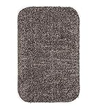 Plow & Hearth Large Mud Rug, Absorbent Dirt Trapping Machine Washable, Non Slip Indoor Mat, 29 W x 39 L - Taupe