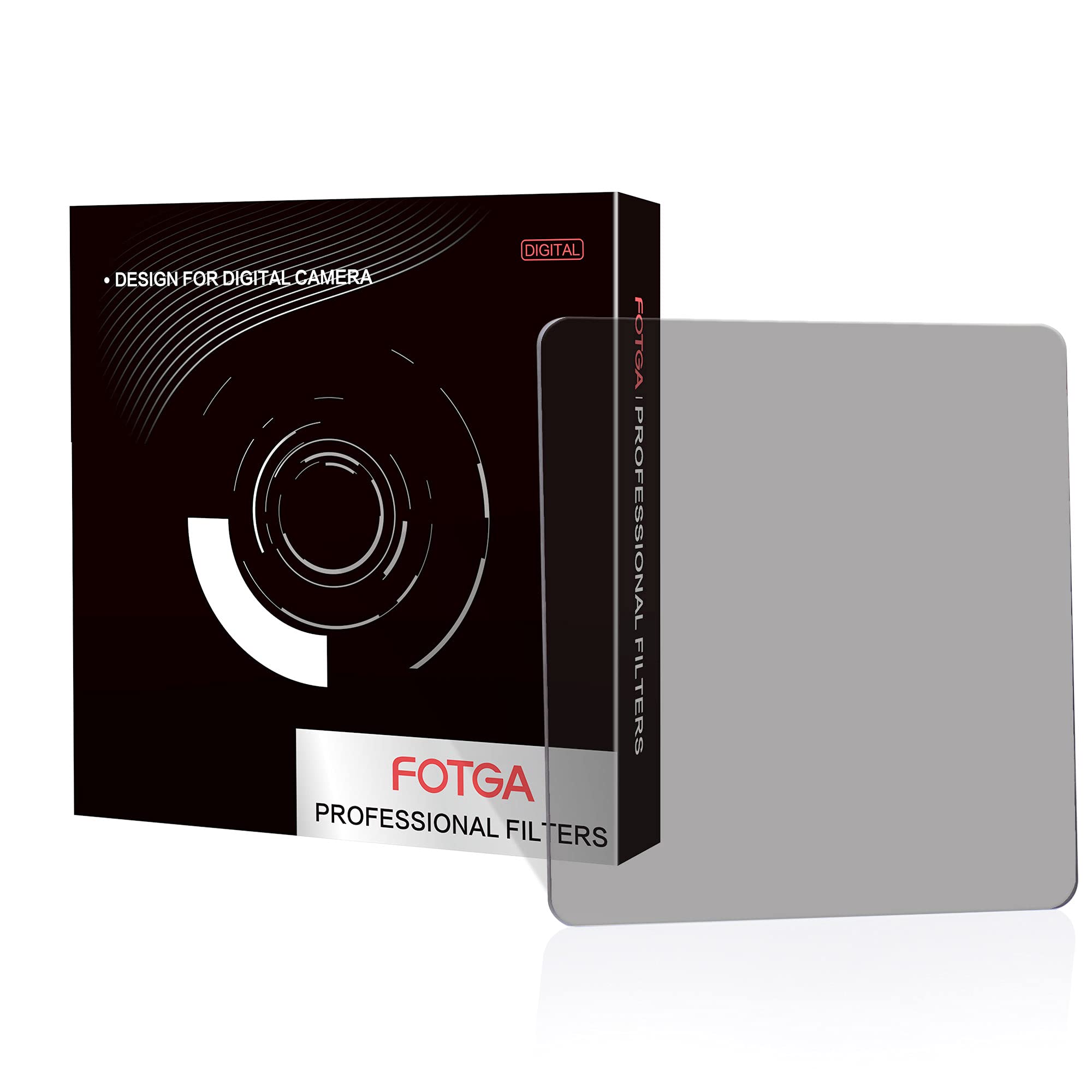 Hersmay ND2 4x4''/100 x 100mm Square Filters 0.3 Optical Glass Neutral Density Filter ND2 Filter Ultra Slim HD Layer Double Side MRC Coating Waterproof & Anti-Reflection Coating for Mattebox Cokin Z