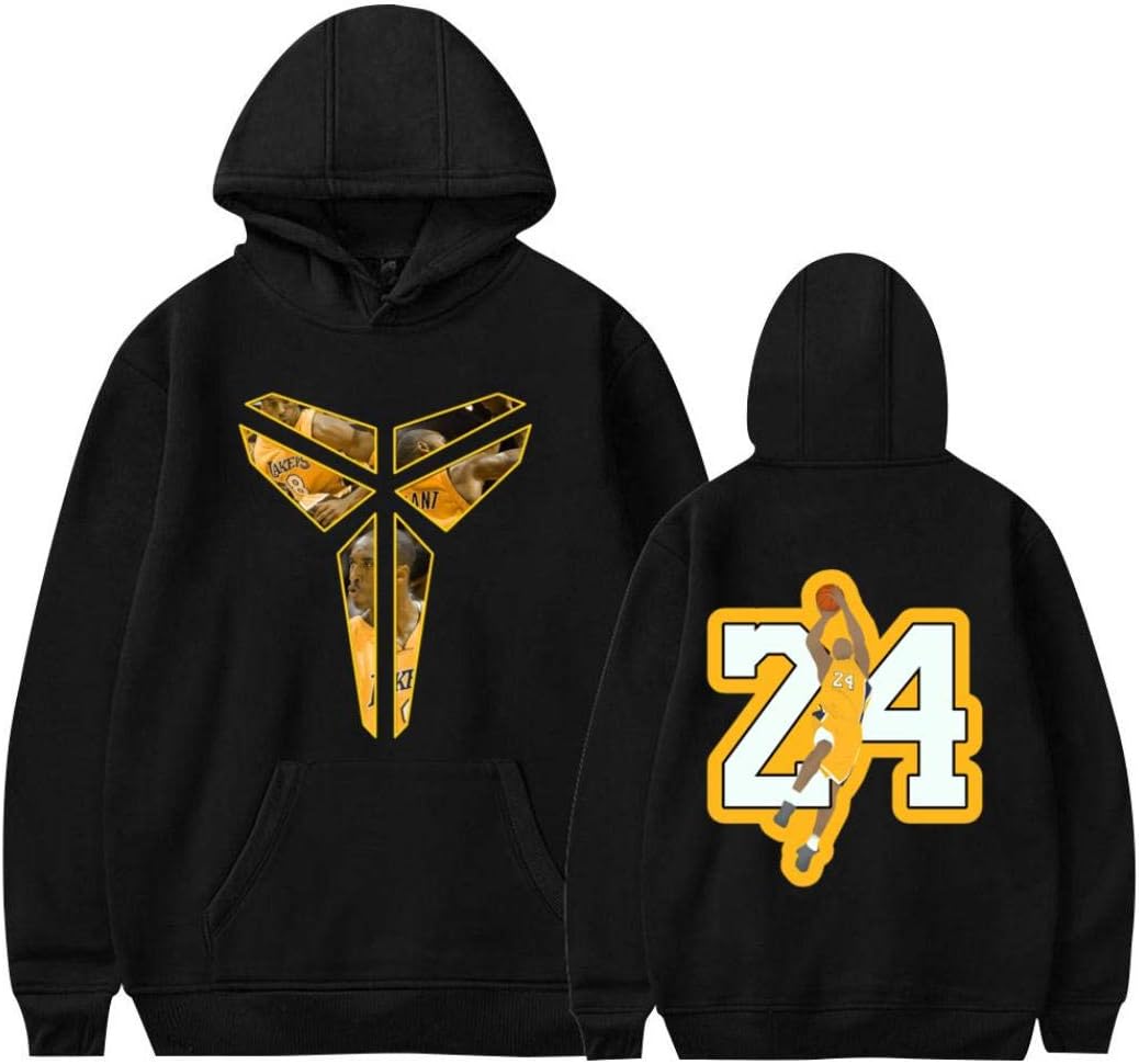K-obe Br-yant Casual Printed Hoodies Sweatshirts, Adult & Youth Clothing Pullover Tops Men XL