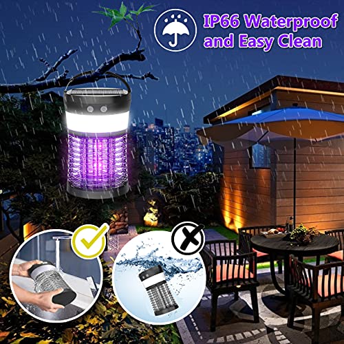 Bug Zapper Mosquito Killer Lamp,okk Solar Operated and Battery Powered Electric Mosquito Zapper