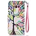 Galaxy S8 Plus Case, S8 Plus Wallet Case, JanCalm [Wrist Strap][Kickstand][Card/Cash Slots] Pattern Premium PU Leather Phone Cases Flip Cover for Galaxy S8 Plus + Pen (Beautiful Tree)