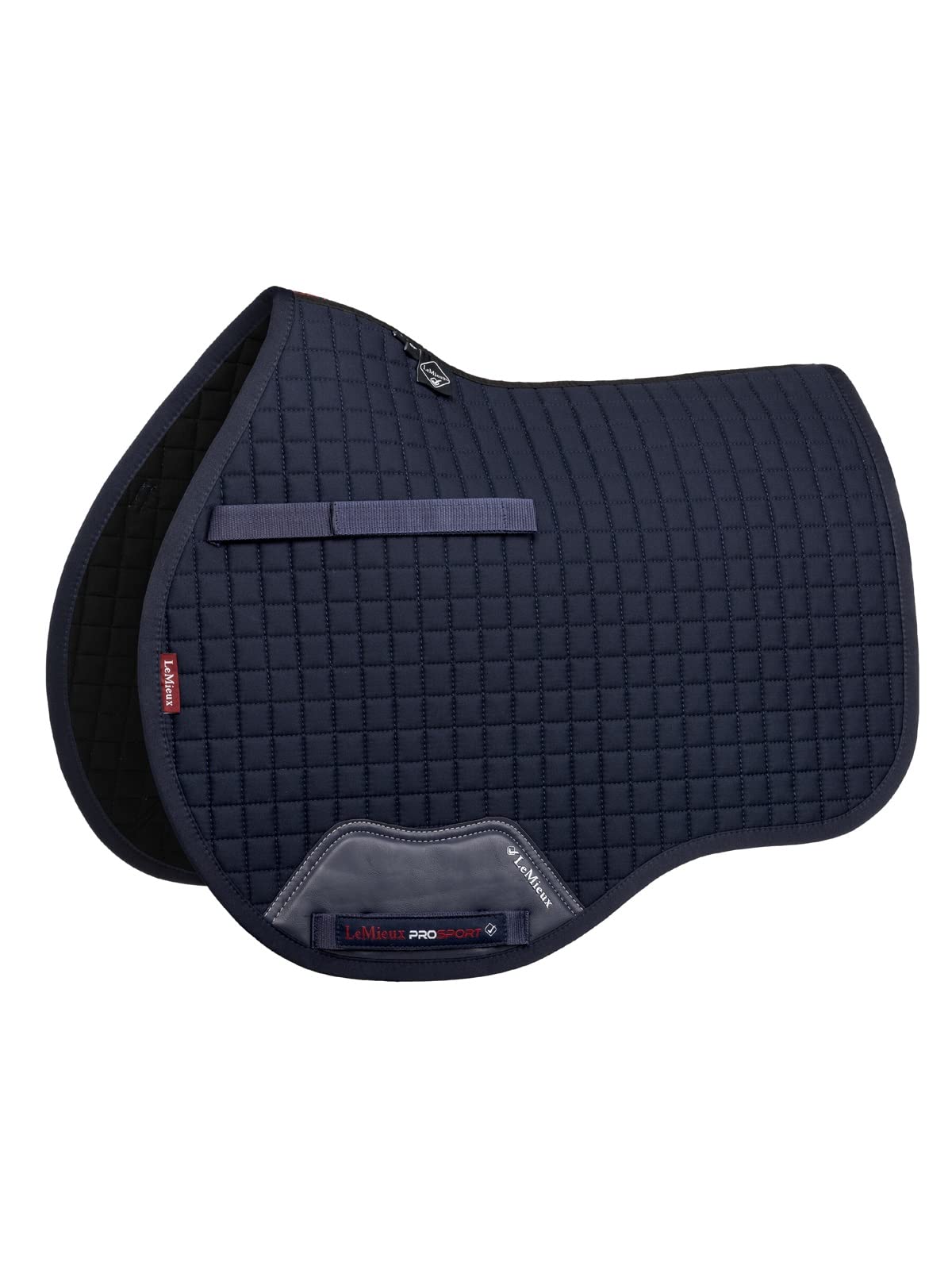 LeMieux General Purpose Cotton Square Saddle Pad - English Saddle Pads for Horses - Equestrian Riding Equipment and Accessories (Navy - Large)