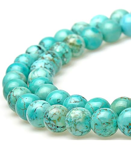Natural Pink Shell Turquoise Gemstone Beads | 12mm Round Beads For Jewelry Making, DIY Bracelets, Necklaces (15.5 Inch Strand)