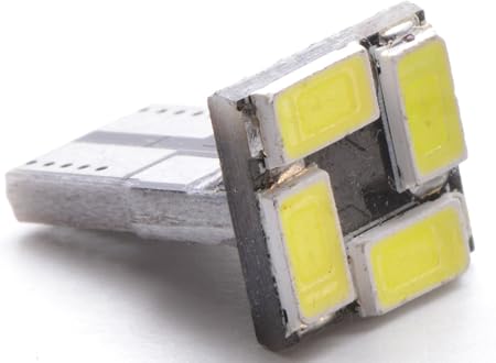 Amazon 5630セミパワーチップ4灯 T10 Ledウェッジ球 下部照射タイプ 1個 12v車専用 汎用バルブ 車 バイク