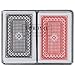 Home-X Plastic Playing Cards, Waterproof Cards. Set of 2 Decks (1 Red and 1 Black)