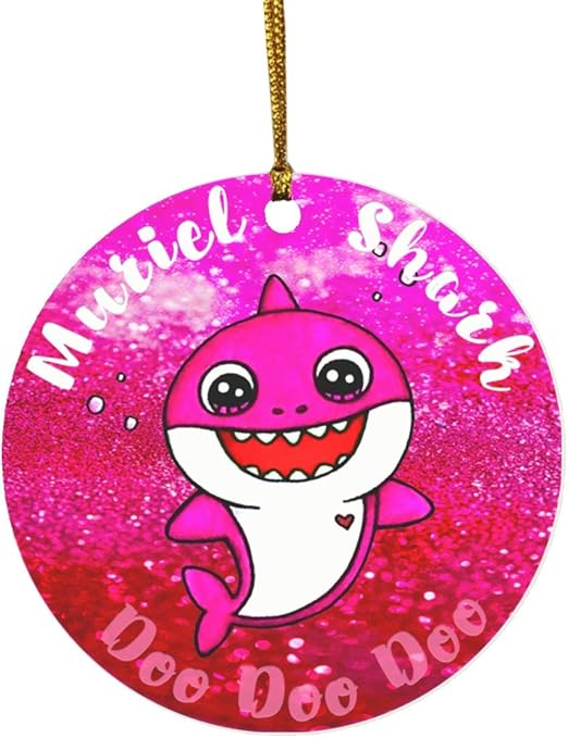 personalized baby shark ornament