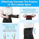 ACWOO Lower Back Support Belt Lumbar Brace with 6 Stays Size Small view 4