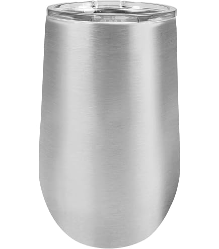 Amazon.com | Polar Camel 12 oz. Vacuum Insulated Stemless Wine Glass with  Lid (Blue): Wine Glasses
