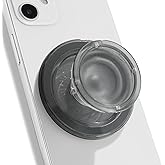 OnTheGrip Compatible with Magsafe Magnetic Authentic Translucent Color Design Collapsible Mobile Phone Grip Stand Holder for Smartphone Tablet Cell Phone Accessory (Black)