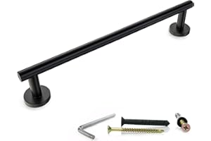 SAYONEYES 18 Inch Matte Black Towel Bar for Bathroom Wall – Premium Grade SUS304 Stainless Steel Towel Rack Wall Mounted – Single Layer Towel Holder for Bathroom, Kitchen, Bedroom