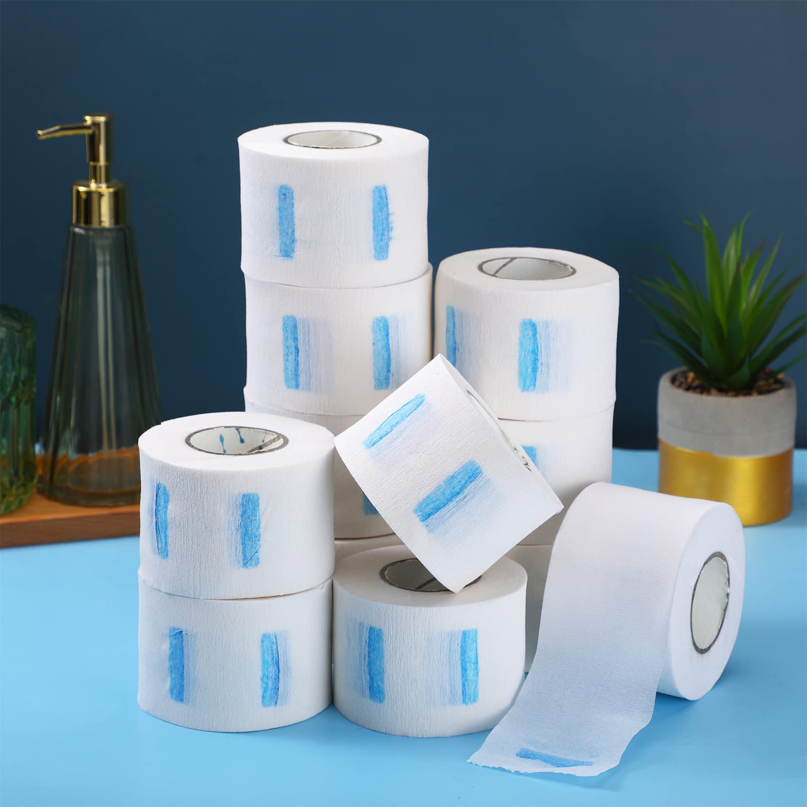 Yilloog 4000 Strips 40 Rolls Disposable Barber Paper Haircutting Neck Strips Hairdressing Stretchy Neck Band Paper Tissue for Barber Hair Cutting Styling Salon Accessories Supplies