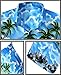 La Leela Men's Aloha Hawaiian Shirt Short Sleeve Button Down Casual Beach Party Blue