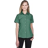 Harriton Ladies' Barbados Textured Camp Shirt XS PALM GREEN