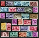 Complete set of US Commemorative Stamps issued in 1948 Mint, Never-hinged California Gold Rush, Mississippi, Wisconsin, Francis Scott Key, Oregon Territory, Red Cross, Volunteer Firemen, Rough Riders, Indians, Lincoln, and more