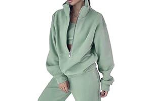 Eisctnd Womens Fashion Womens Joggers Sweat Sets Women Half Zipper 2 Piece Outfits Joggers Pants Sweatshirt Set Travel