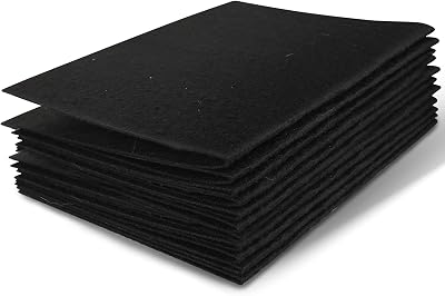 DIVINA VITAE Felt Sheets 7 x 11 in 10Pcs Black White Green Brown Red Craft