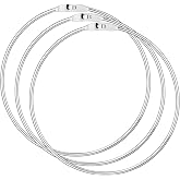 Zonon 3 Pack Metal Binder Rings 6 Inch for Wrench Index Cards Keys | Heavy Duty Easy Open Close, Tool Wrench Organizer, Index Card Binder, Large Hoop for Keys, Dream Catcher Craft, Bib Vest