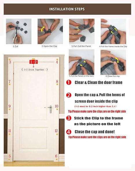 Liveinu Fliegengitter Tür Insektenschutz Magnet Fiberglas Vorhang