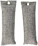 Deneve Shoe Odor Deodorizer Sachet (2-pack) Sneaker Ball Bags Air Freshener with Activated Bamboo Charcoal - Closet Storage & Linen Natural Moisture Mildew Bacteria Absorbing Non Toxic Chemical Free