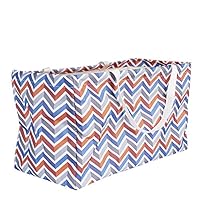 Household Essentials 2216 Krush Canvas Utility Tote | Reusable Grocery Shopping Bag | Laundry Carry Bag | Chevron,Large