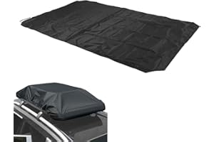 Car Rooftop Cargo Carrier Rain Cover, 210D Silver Coated Oxford Protective Waterproof Top Luggage Rack Cover Dust Covers, Roo