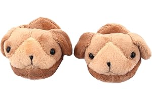 AUGFROG Doll Slippers, Bunny & Bear Shapes, Non-Slip Soles, Fits 18 Inch Dolls, 3 Styles (Yellow Dog)