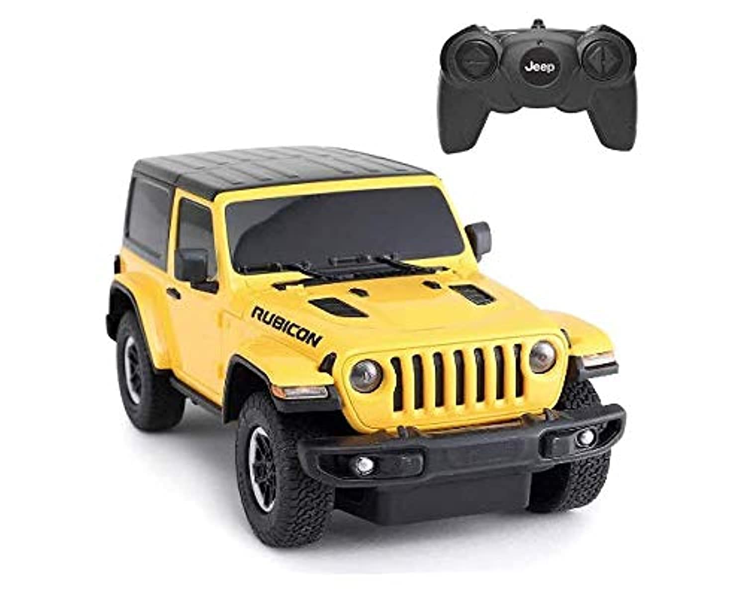 RASTAR Jeep Wrangler JL 1:24 RC Toy Car, Remote Control Car, yellow, for Kids Girls Toddlers