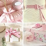 ZHIHUI Pink Satin Ribbon 10mm 22m Wedding Craft Gift Wrapping view 4