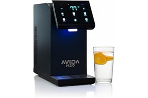 Avida H2O Ultra Instant Hot and Cold Water Dispenser - Bottleless Water Dispenser Countertop with Full Installation Kit and Quiet Multi-Stage Filtration + UV Sterilization & Modern Touchscreen Design