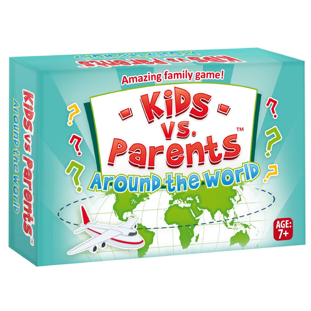 Around the World Quiz Family Game for Kids Card Game Educational Family Game Smart Game Kids vs Parents